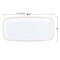 Smarty Had A Party 106 x 5 White with Gold Rim Flat Raised Edge Rectangular Disposable Plastic Plates, 120PK 9311WHG-CASE - alternate 2